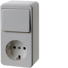 Hager Berker Interruptor Combinado de Montaje en Superficie Blanco Polar Brillante - 61479649