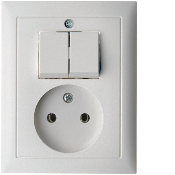 Hager Berker Serie S.1 Interruptor Toma de Corriente Sin Contacto de Tierra - 6143658989