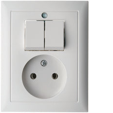 Hager Berker Serie S.1 Interruptor Toma de Corriente Sin Contacto de Tierra - 6143658989