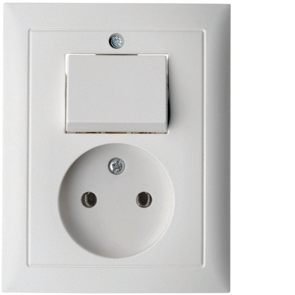 Combinación de enchufe e interruptor Hager Berker S.1 Blanco Polar - 6143668989