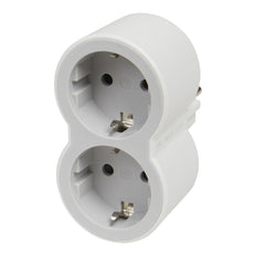 Legrand Domino 2x2P+A Enchufe Gris-Blanco - 694516 [2 piezas]
