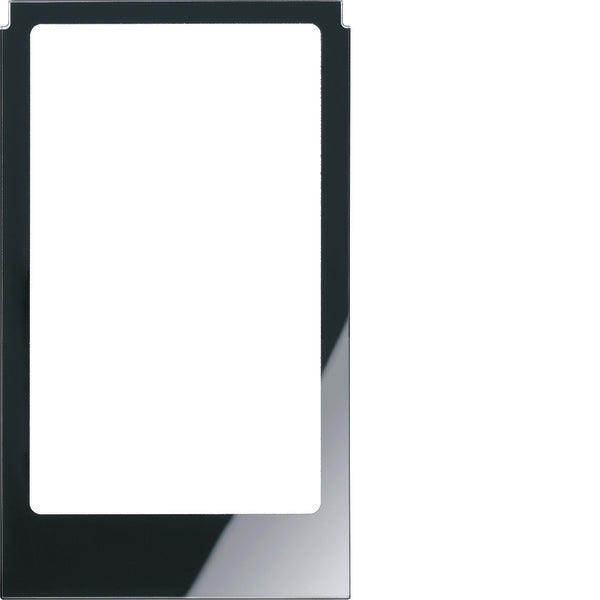 Hager Marco de Cristal Angular Grande Negro - WD2235