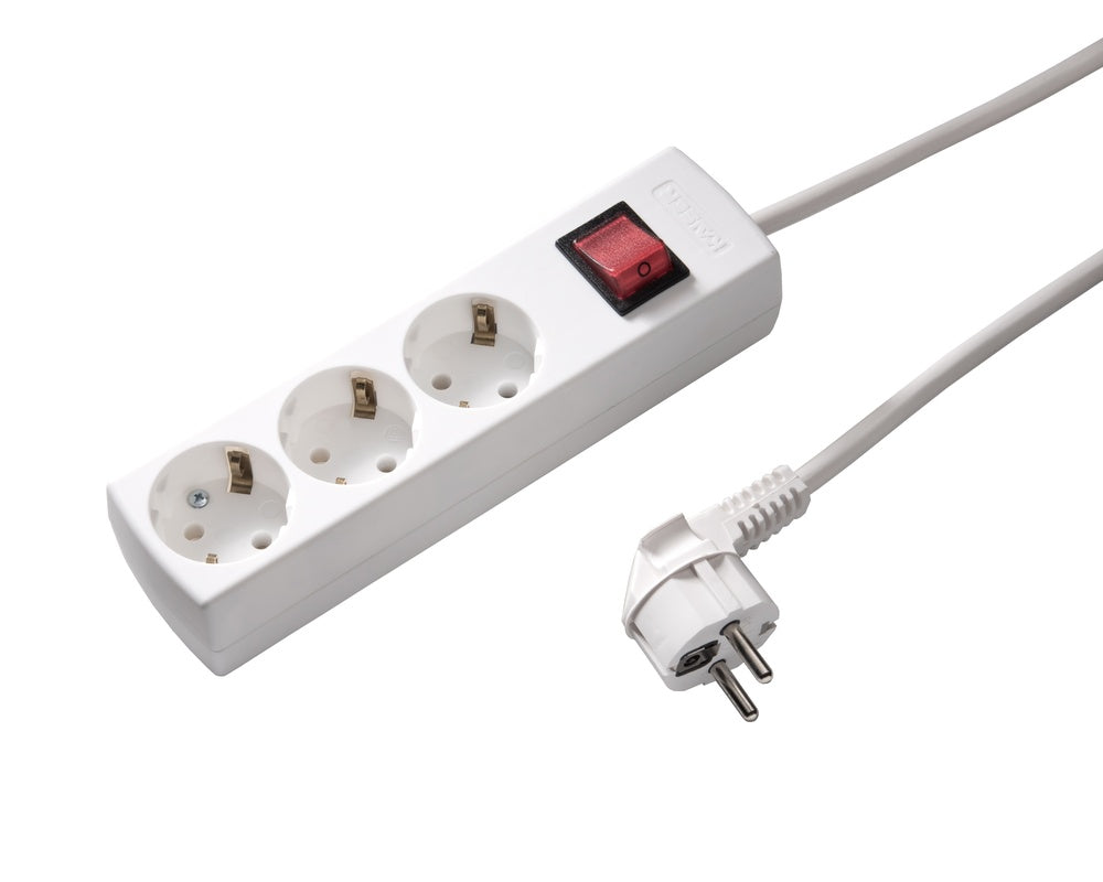 Martin Kaiser Enchufe de 3 vías con interruptor y cable de 5 m - 1049ZL5-15W/KWS