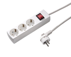 Martin Kaiser Enchufe de 3 vías con interruptor y cable de 5 m - 1049ZL5-15W/KWS