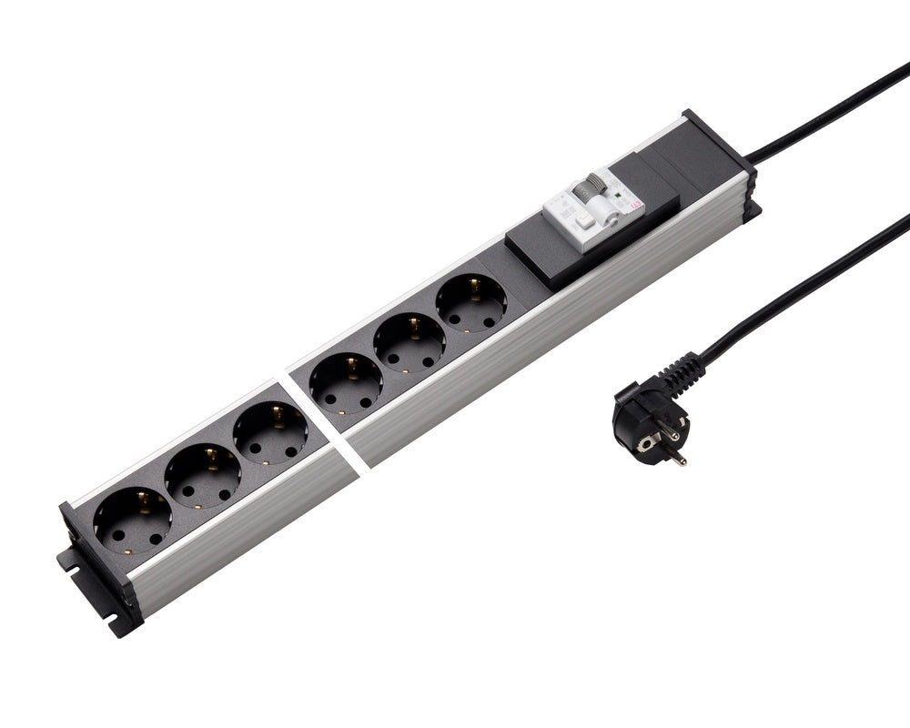 Regleta de enchufes Martin Kaiser 6 vías 16A Cable 3M - 1139ZL6L-SW3 [10 Piezas]