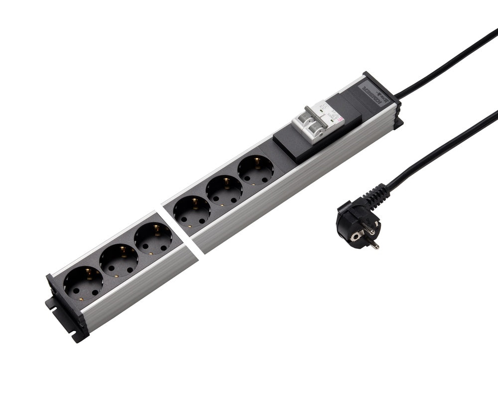 Martin Kaiser Regleta de 6 Vías 45 Grados 16A Interruptor 3M Cable - 1136ZL6/16L-SW3 [10 Piezas]