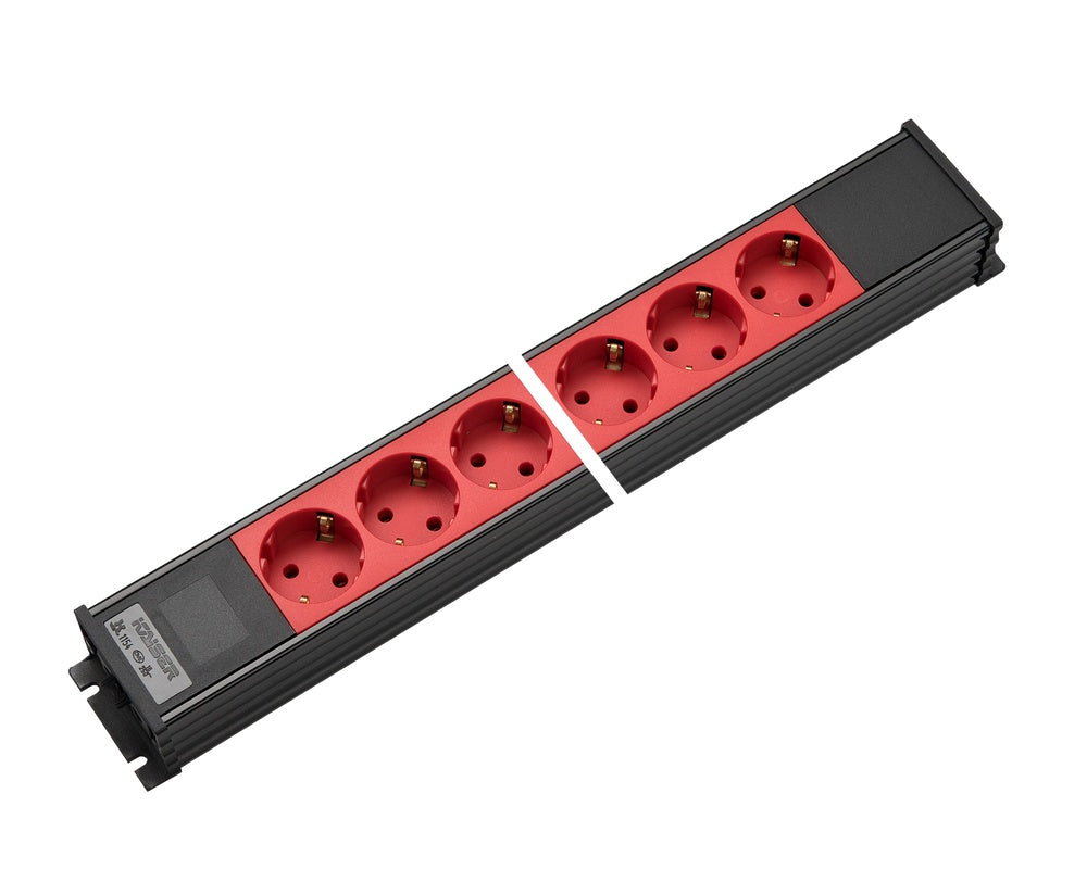 Regleta de enchufes de 4 vías sin interruptor Martin Kaiser AC166 - 1154/4-2/SW-RT [10 Piezas]