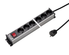 Martin Kaiser Regleta de 8 vías en ángulo de 45 grados con interruptor y cable - 1301KZL8SW15 [10 Piezas]