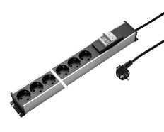 Martin Kaiser Regleta de aluminio de 6 vías con disyuntor de 10A y cable de 3M - 1336ZL6SW3 [10 Piezas]
