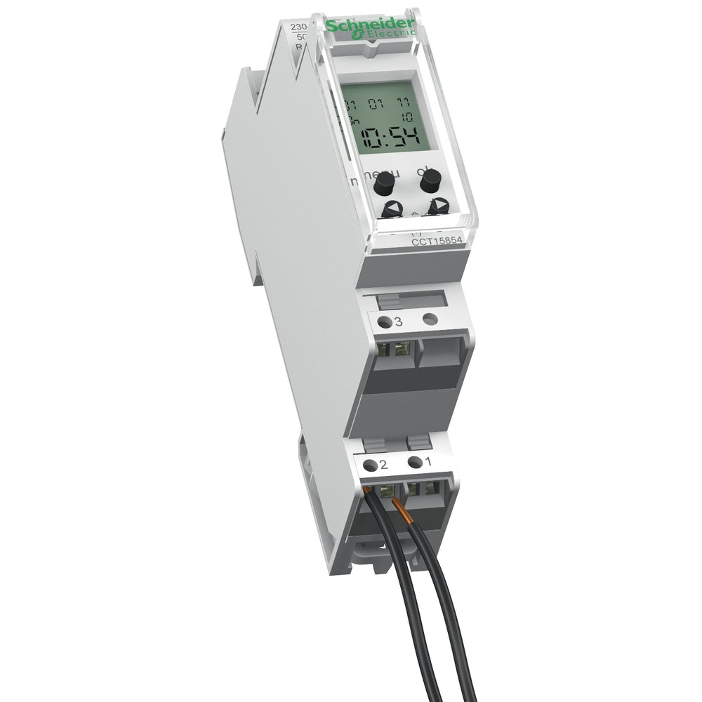 Schneider Electric Interruptor horario digital 24H/7D 18MM 1 canal - CCT15854