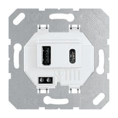 Jung Toma de carga USB tipo A y C Alpine Blanca - USB15CAWW
