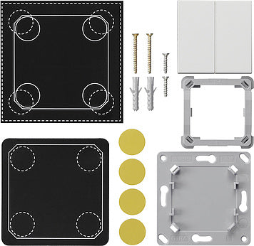 Gira Kit de montaje EnOcean Sistema de transmisor de pared bidireccional 55 Blanco - 823203
