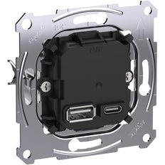 Schneider Merten Cargador USB Tipo A y C 45W PD - MTN4366-0120