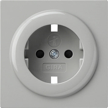 Gira S-Color Tapa gris para toma de pared con toma de tierra y obturador - 092142