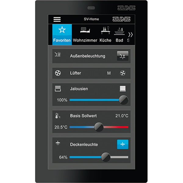 Jung KNX Smart Control Touchpanel 5 Pulgadas Negro - SC5SW
