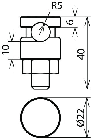 Dehn KS V4A Tornillo de apriete Conector Para Rd 6-10mm - 301089