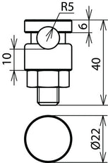 Dehn KS V4A Tornillo de apriete Conector Para Rd 6-10mm - 301089