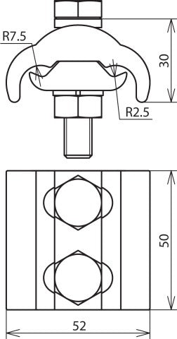 Accesorio de Conexión Paralela FV Dehn Cobre Galvanizado - 306106