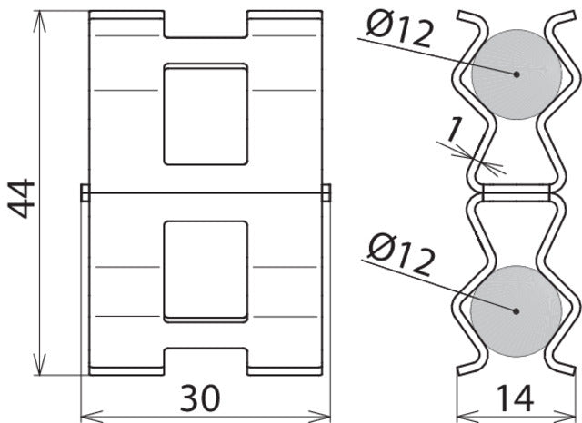 Abrazadera de refuerzo Dehn DC BK 12 RD12 STBLANK - 308136 [2 uds.]