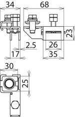 Cabeza de agarre Dehn SPK 27.89 BRS AK1X10 2X6.8 GSG V2A con conexión - 540199
