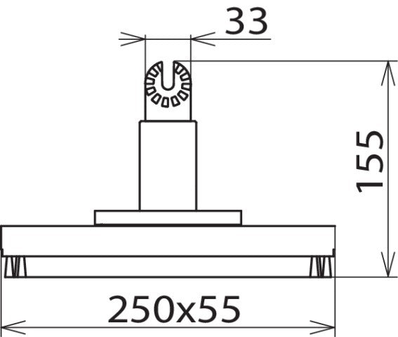 Cepillo Rectangular Dehn 250x55mm Con Acoplamiento De Engranajes Para Limpieza En Seco - 785169