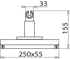 Cepillo Rectangular Dehn 250x55mm Con Acoplamiento De Engranajes Para Limpieza En Seco - 785169