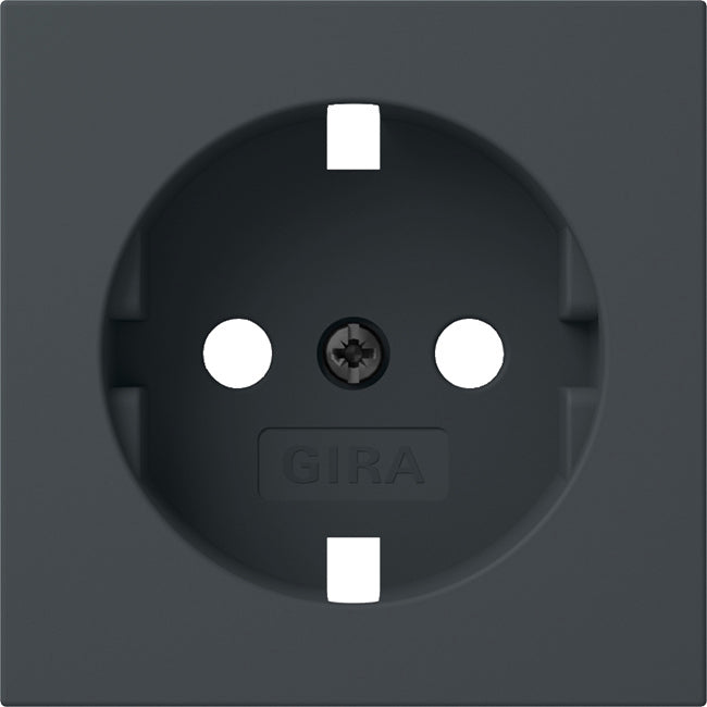 Gira System 55 Antracita Placa de cubierta de zócalo Schuko - 492028 [2 piezas]