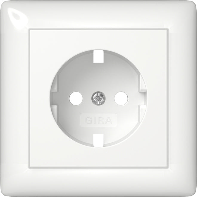 Gira System 55 Unidad de Tapa Schuko Blanco Puro - 492903 [2 piezas]