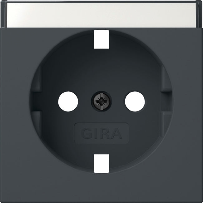 Gira Schuko Inset Socket System 55 Anthracite - 494728