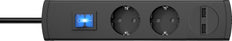 Interruptor de 2 vías Kopp Universal Plus con 2 puertos USB Antracita - 233505000
