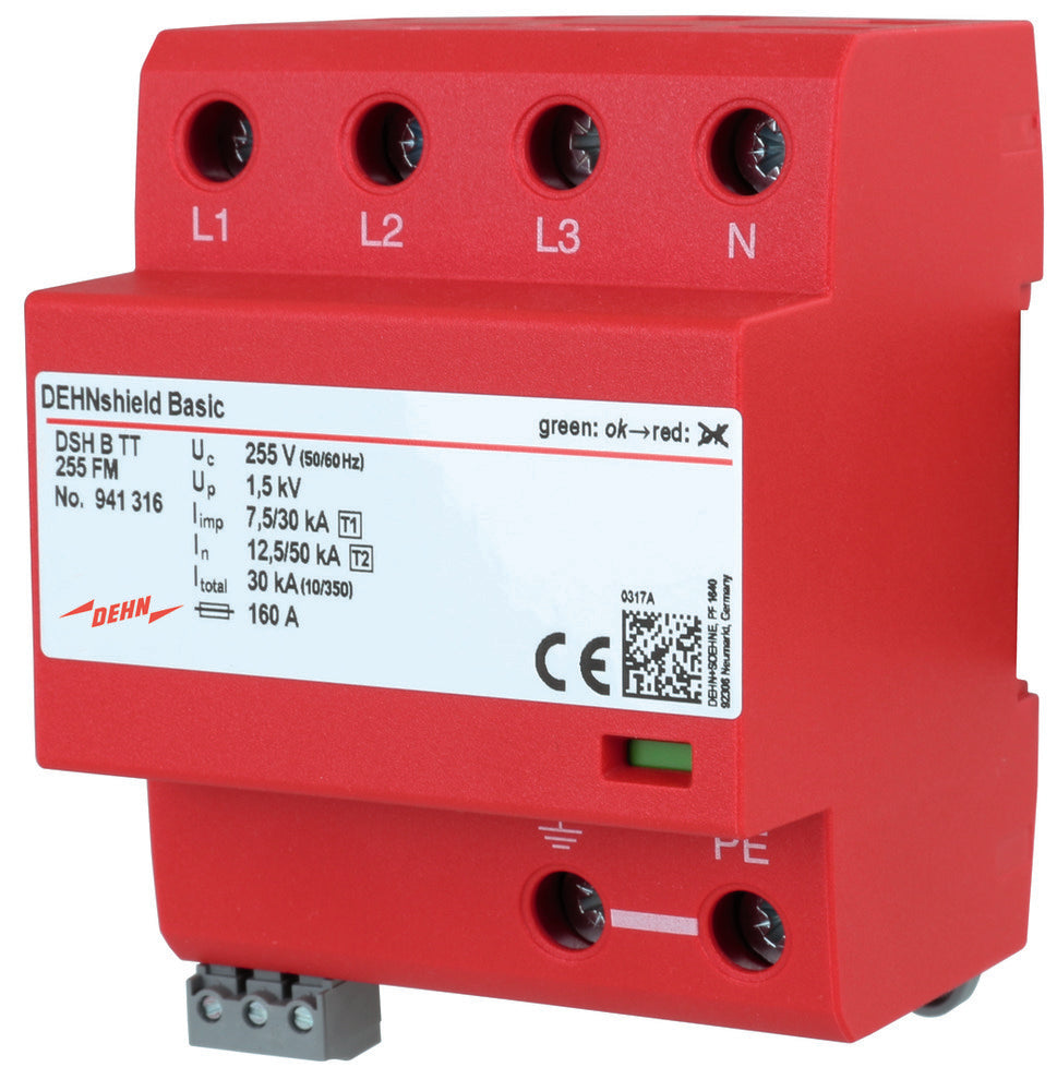 DEHN DSH B TT 255 FM Descargador Combinado Trifásico Tipo 1+2 - 941316