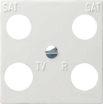 Gira Placa de cubierta de 4 vías Accesorios Blanco Puro - 025803