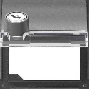 Gira TX 44 Marco Adaptador Con Cerradura Y Etiqueta Campo Antracita - 069467