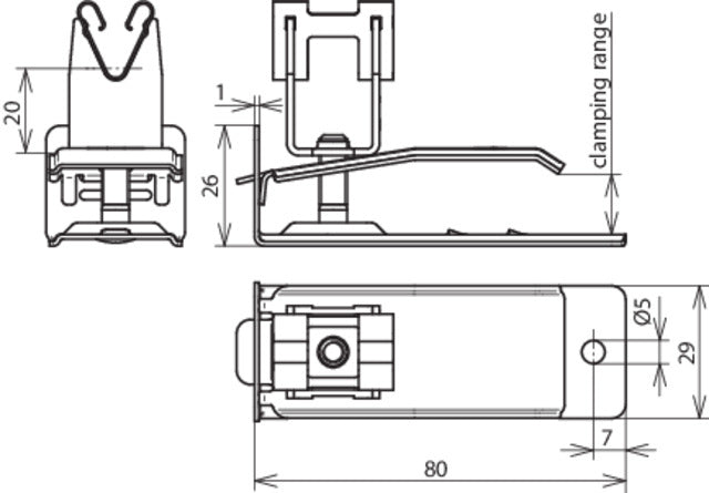 Dehn Soporte De Conductor De Techo Para Placas De Pared De Techo Gama 8-18mm Rd 8mm - 206399