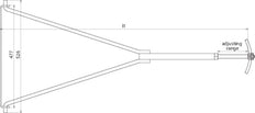 Soporte De Alero Ajustable Para Rd 7-10mm StSt 1.25-1.55m By Dehn - 239009