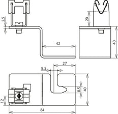 Dehn StSt Soporte de conductores para tejados de chapa trapezoidal - 223021