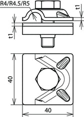 Abrazadera Dehn MV Con Tornillo Hexagonal 10mm Acero Inoxidable - 391059