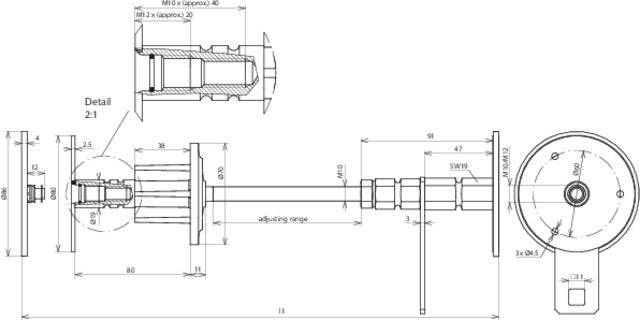 Pasamuros Estanco Dehn Para Espesores 300-400mm Acero Inoxidable - 478540