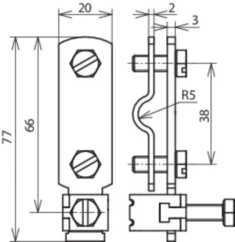 Dehn Abrazadera De Terminal De Acero Inoxidable Para Equipo De Anillo Bond - 563169