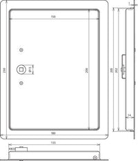 Puerta de inspección Dehn con llave cuadrada 230x180mm - 476001