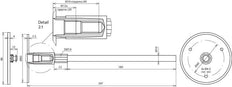DEHN Borne de tierra fijo M10 M12 V4A L245 con eje comprimido - 478049