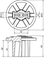 Dehn PVC Identificación Para Terminal Lugs RD 10mm FL 30x3.5mm Verde Amarillo - 478099 [2 piezas]