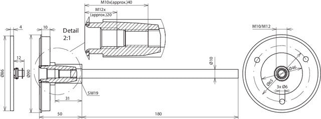 DEHN Borne fijo de puesta a tierra Tipo M M10/M12 Acero inoxidable - 478200