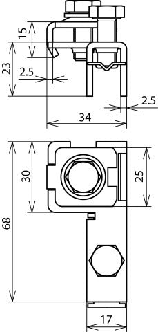 Soporte de agarre Dehn para correa de tensado continuo - 540110