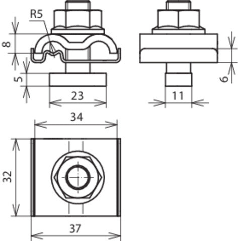 Pinza Dehn Uni De Puesta A Tierra StSt Para Rd 8-10mm Y Cond 4-50mm Con Tornillo M10 - 540260