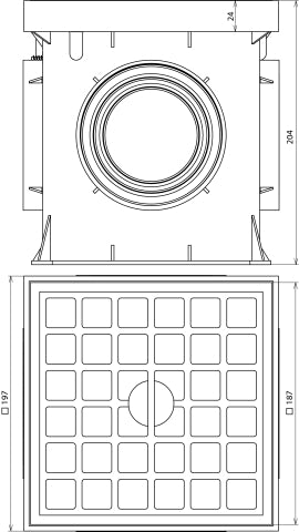 Dehn UF Caja de plástico para juntas de prueba 197x197x204mm Sin junta de prueba - 549051