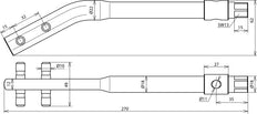 Herramienta enderezadora Dehn bruñida para varilla de 8-10 mm con llave de estrella - 595000