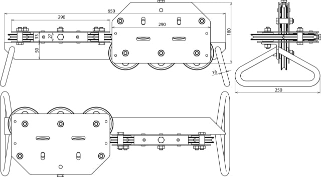 Dehn Enderezadora De Alambre St Gal Zn Para Rd 7-10mm Con 10 Poleas Guía - 597005