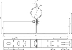 Dehn Soporte De Acero Inoxidable Con Grapa Para Tubos De 50mm - 105340