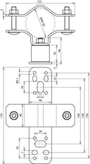 Dehn Soporte De Pared De Acero Inoxidable Con Grapa Para Tubos D 40-50mm - 105342